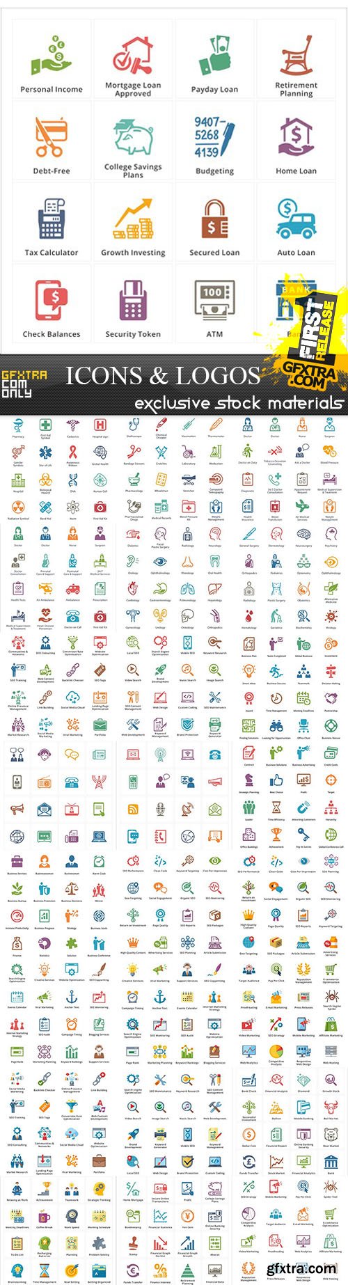 Icons and Logos - Vector Design Elements Logos, 25xEPS Icons and Logos - Vector Design Elements Logos, 25xEPS