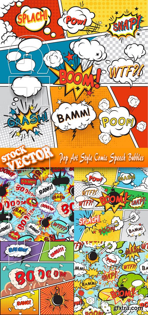 Stock Vector - Pop Art Style Comic Speech Bubbles