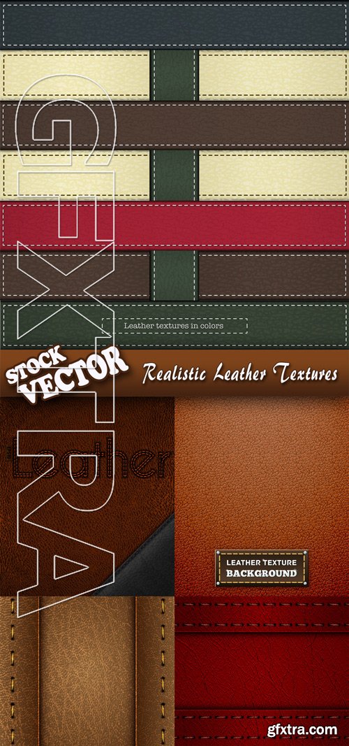 Stock Vector - Realistic Leather Textures