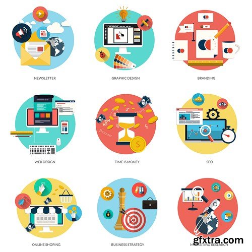 Flat Design Collection 3, 25xEPS