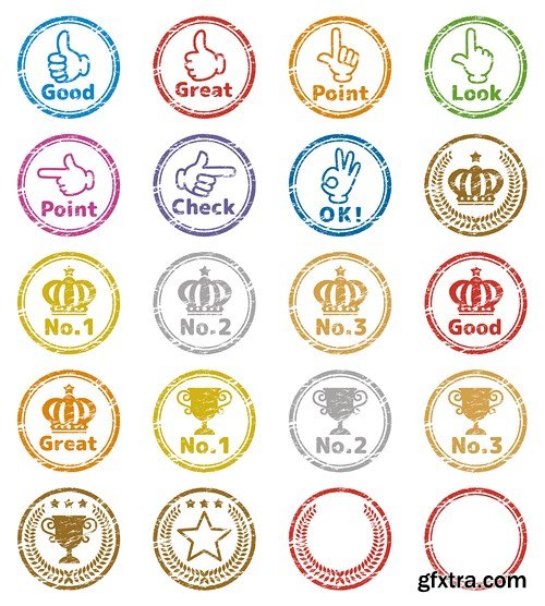 Stamps Vector Collection, 25xEPS