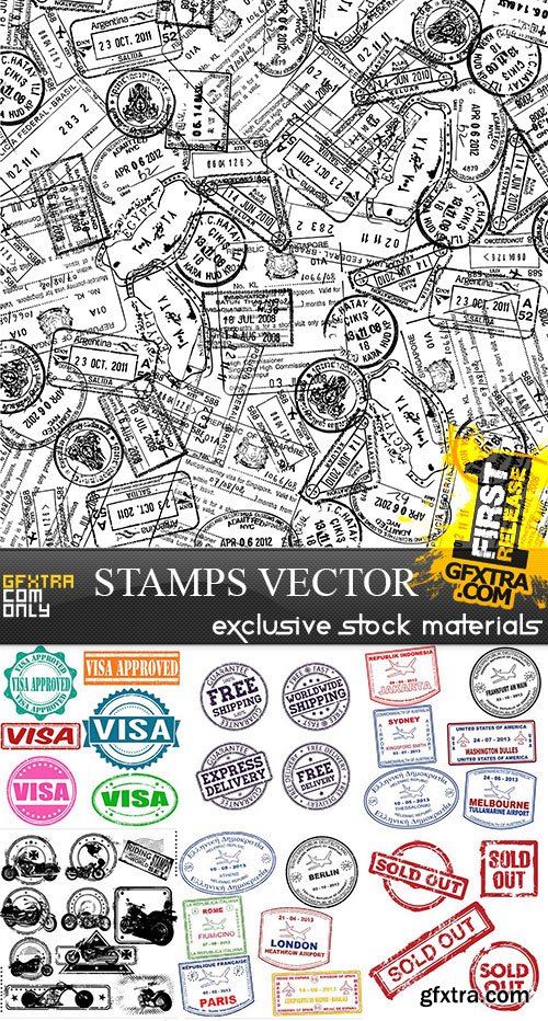 Stamps Vector Collection, 25xEPS