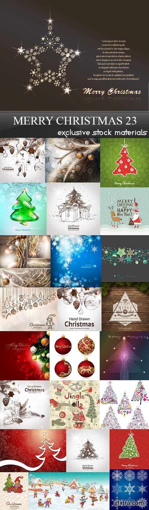 Merry Christmas 23, 25xEPS Merry Christmas 23, 25xEPS