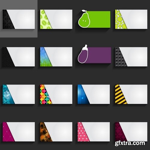 Collection of vector images of business cards 25 Eps