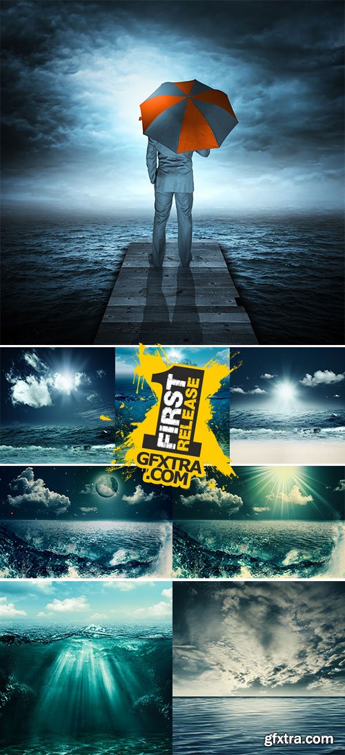 Stock Photo Beautiful sea, Abstract marine backgrounds for your design