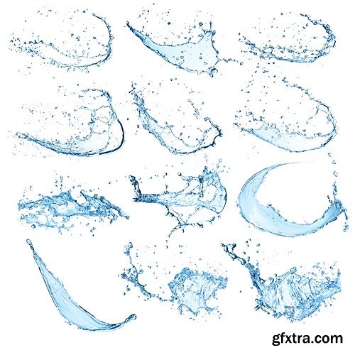 Water Splashes, 25xUHQ JPEG