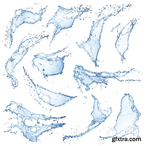 Water Splashes, 25xUHQ JPEG