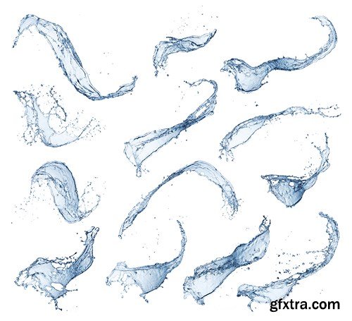 Water Splashes, 25xUHQ JPEG