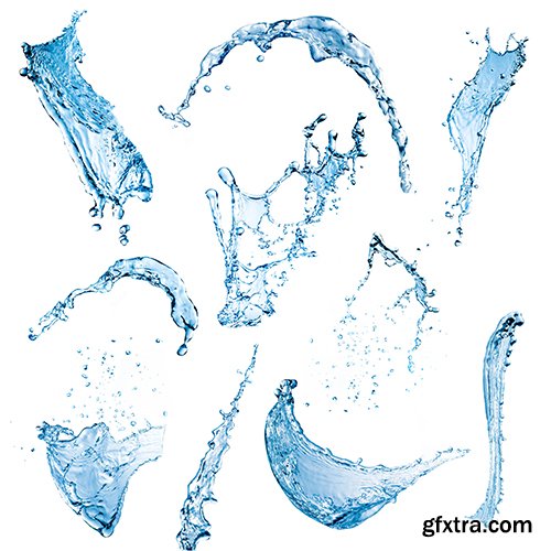 Water Splashes, 25xUHQ JPEG
