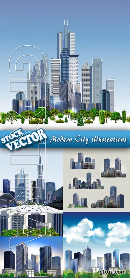 Stock Vector - Modern City Illustrations