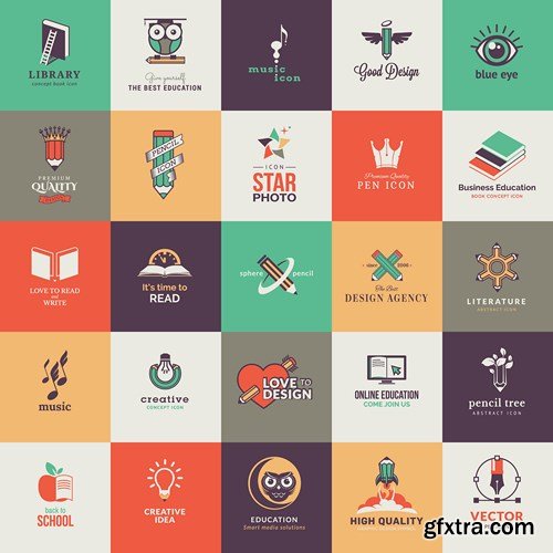 Logo &amp; Icons - Design Vector Collection, 25xEPS