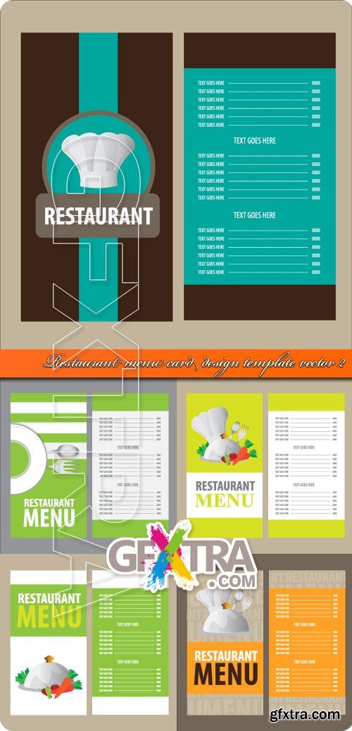 Restaurant menu card design template vector 2