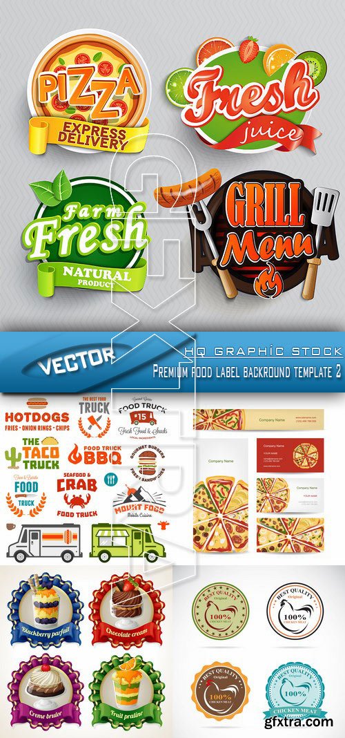 Stock Vector - Premium food label backround template 2