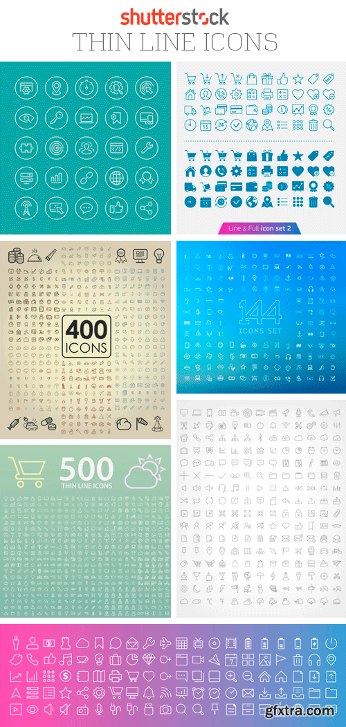 Amazing SS - Thin Line Icons, 25xEPS
