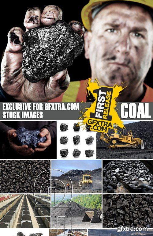 Stock Photos - Сoal, charcoal, 25xJPG