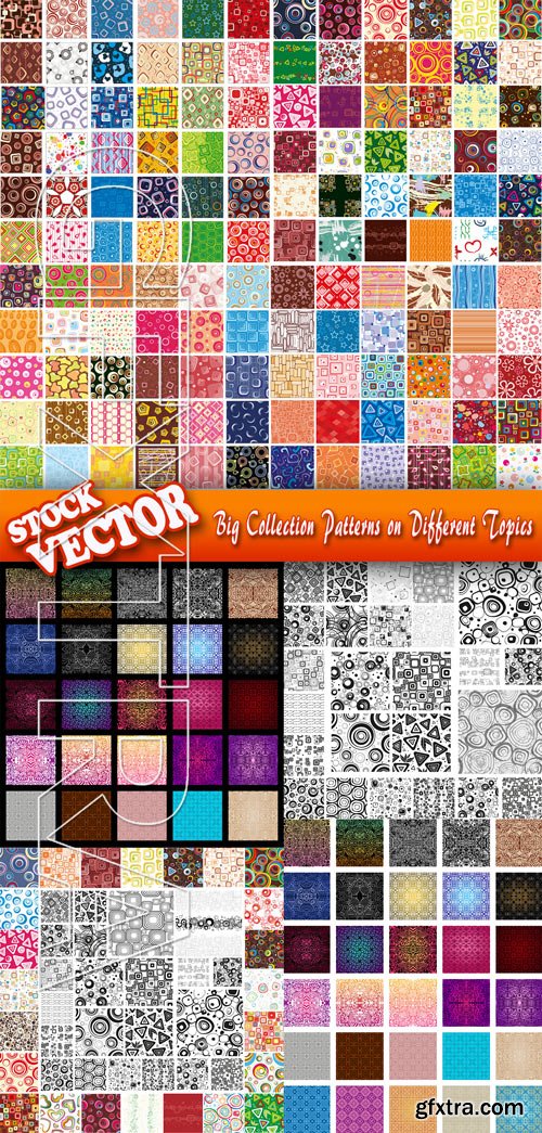 Stock Vector - Big Collection Patterns on Different Topics