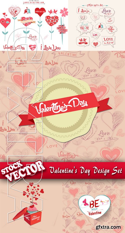 Stock Vector - Valentine\'s Day Design Set