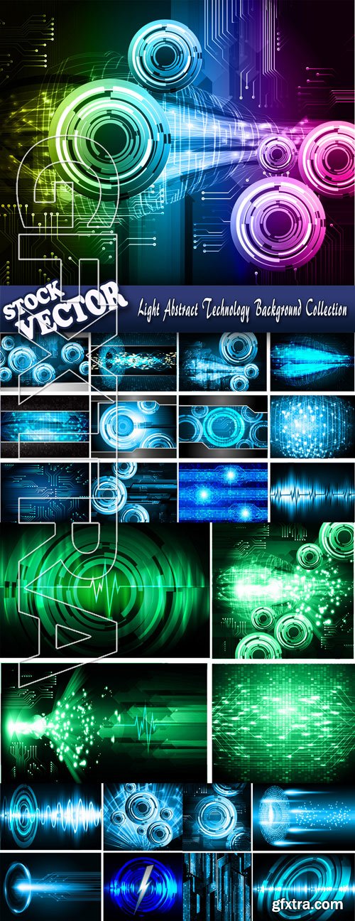 Stock Vector - Light Abstract Technology Background Collection