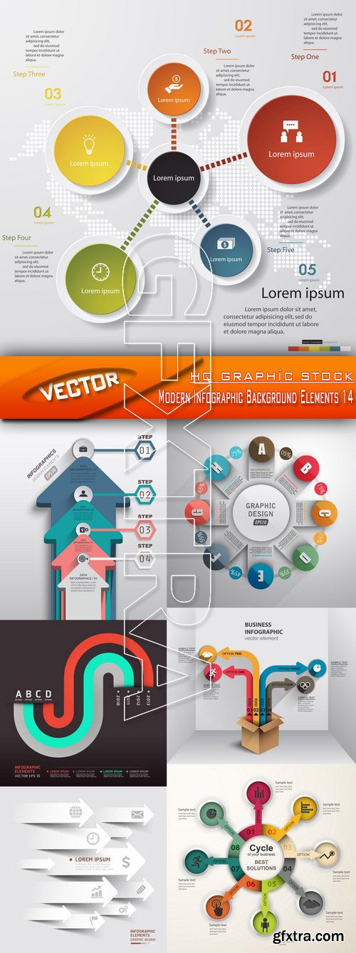 Stock Vector - Modern Infographic Background Elements 14