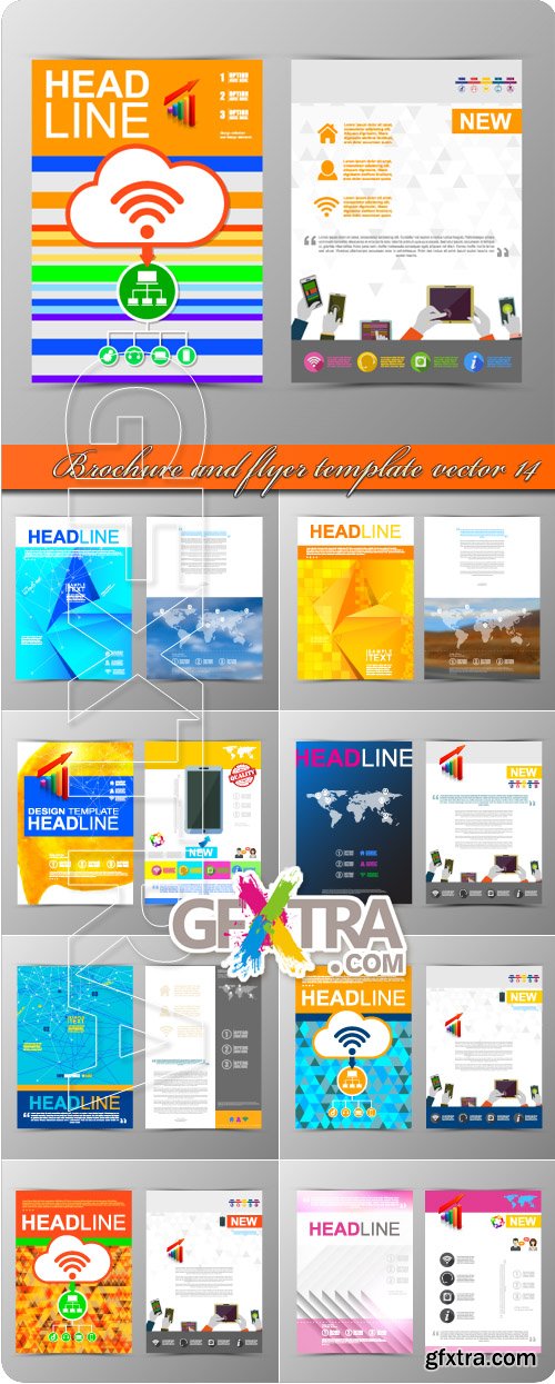 Brochure and flyer template vector 14