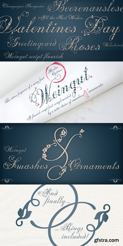 Weingut Font Family 4 Fonts $92