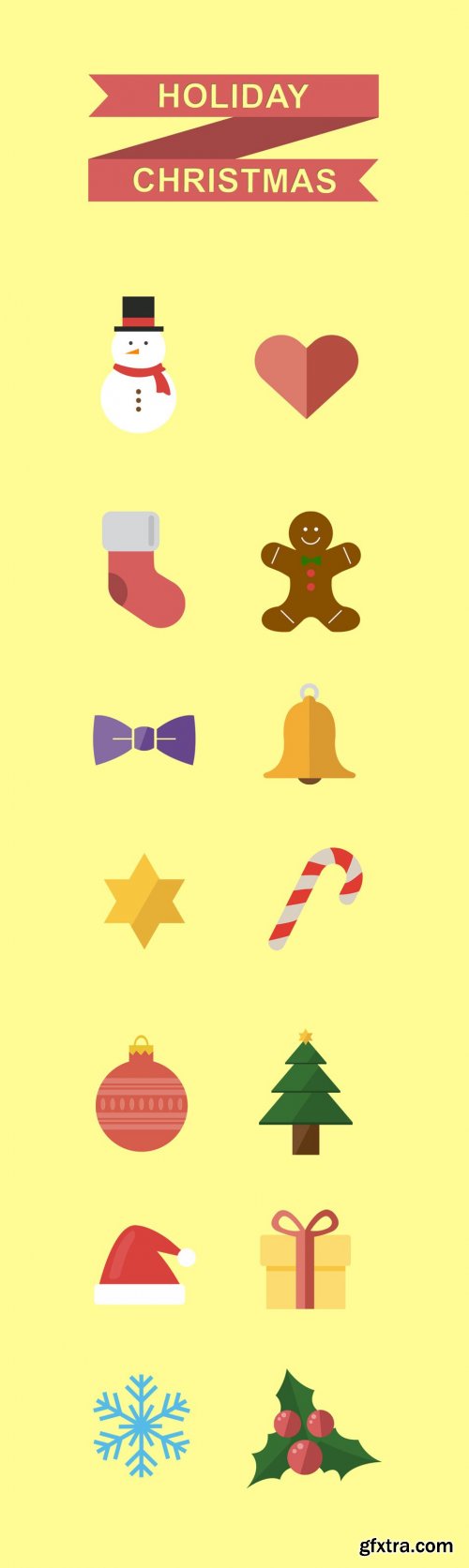 PSD Web Icons - Holiday Christmas Icons 2014