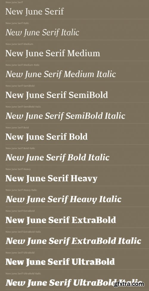 NewJune Serif 14xOTF