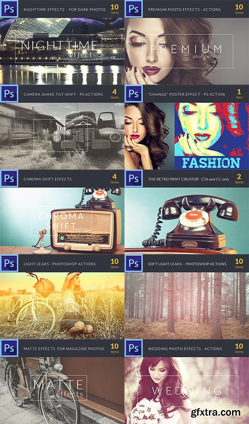 Easy Peasy Photoshop Actions &ndash; 71 Super Premium Actions