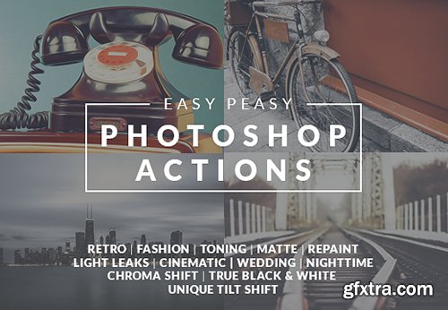 Easy Peasy Photoshop Actions &ndash; 71 Super Premium Actions