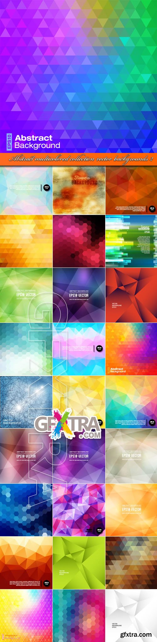 Abstract Multicolored Collection Vector Backgrounds #2, 40xEPS