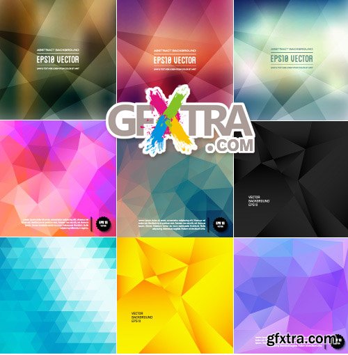 Abstract Multicolored Collection Vector Backgrounds #2, 40xEPS