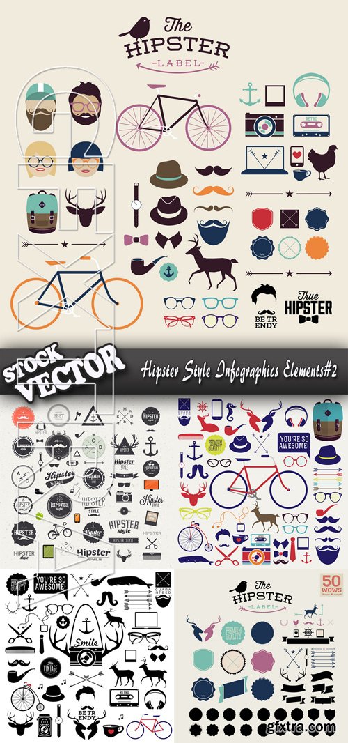 Stock Vector - Hipster Style Infographics Elements#2