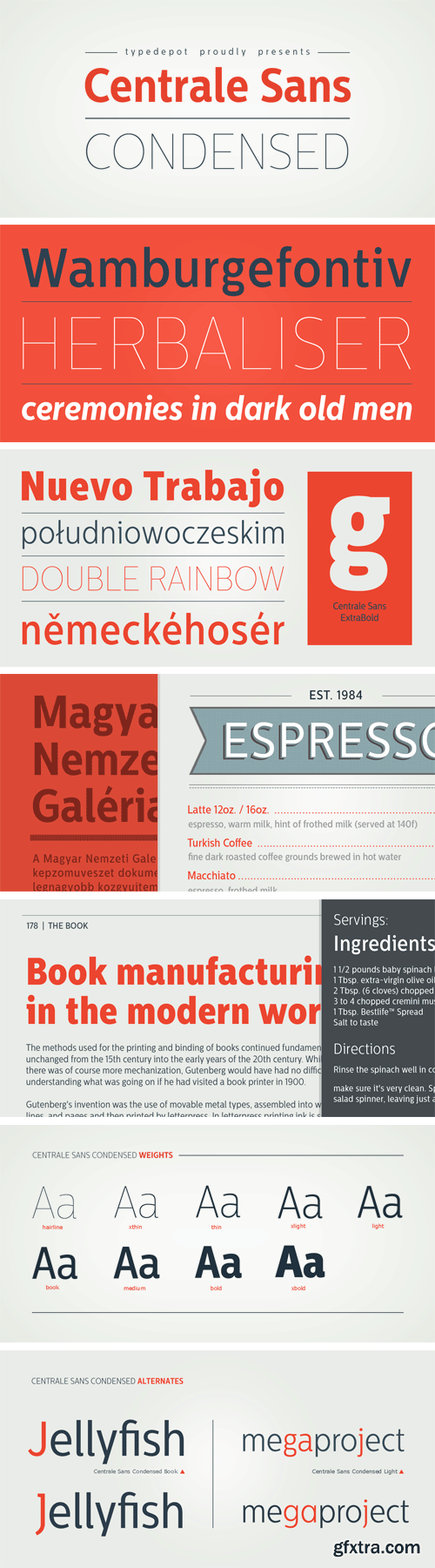 Centrale Sans Condensed Font Family - 9 Fonts $250