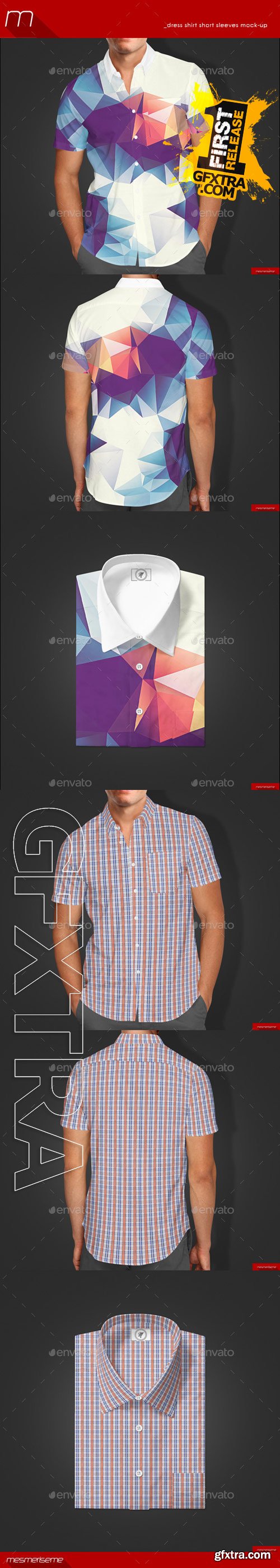 GraphicRiver - Short Sleeves Dress Shirt Mock-up 9942183
