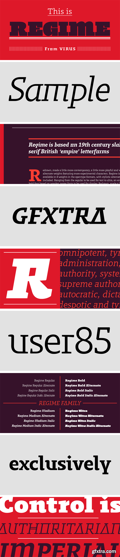 Regime Font Family - 16 Fonts $240