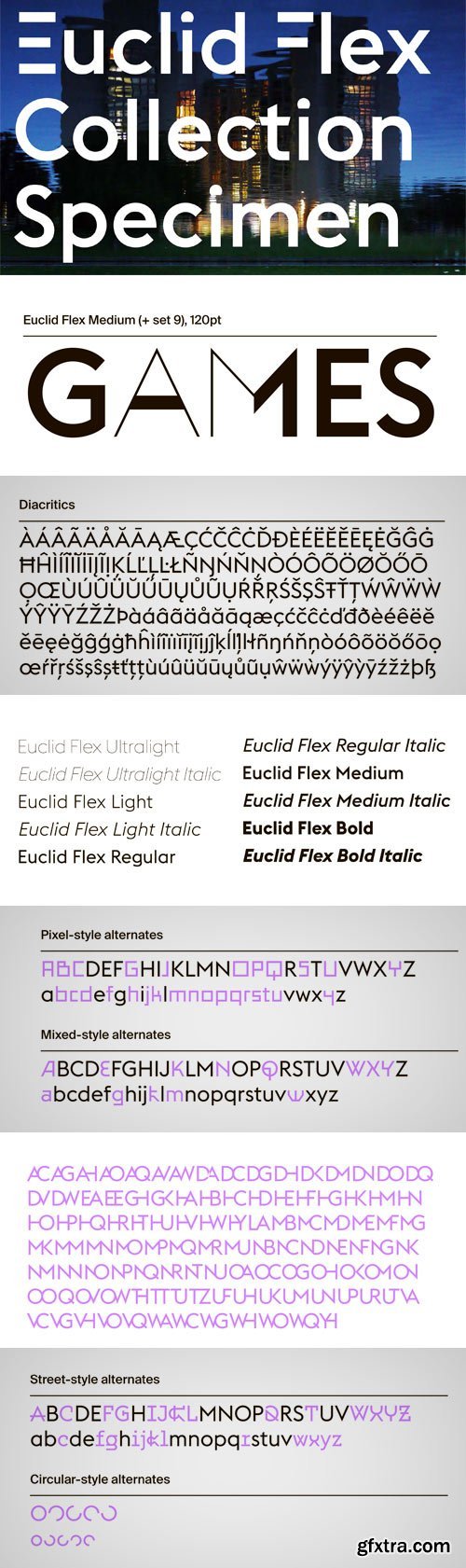 Euclid Flex Font Family - 10 Fonts for &euro;375
