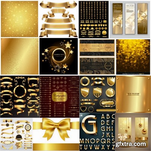 Different Gold Design Elements 25xEPS Different Gold Design Elements 25xEPS