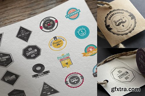 228 Retro Badges &amp; Logos Bundle