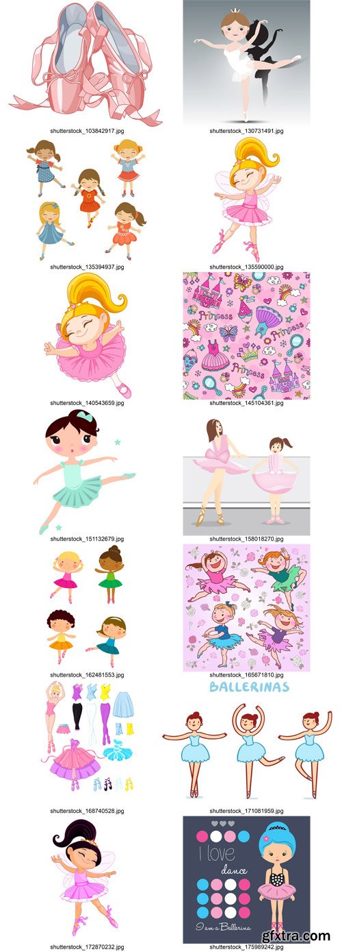 Happy Little Ballerina 25xEPS Happy Little Ballerina 25xEPS