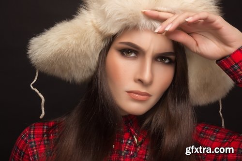 Collection of different beautiful people in winter hat 25 HQ Jpeg