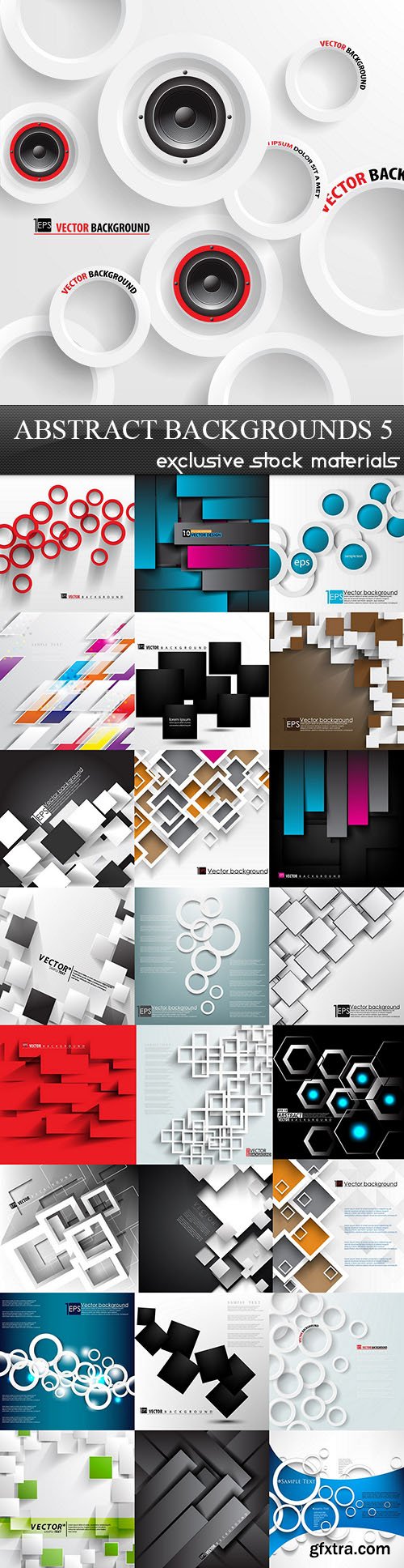 Abstract Backgrounds Vector Set #5, 25xEPS