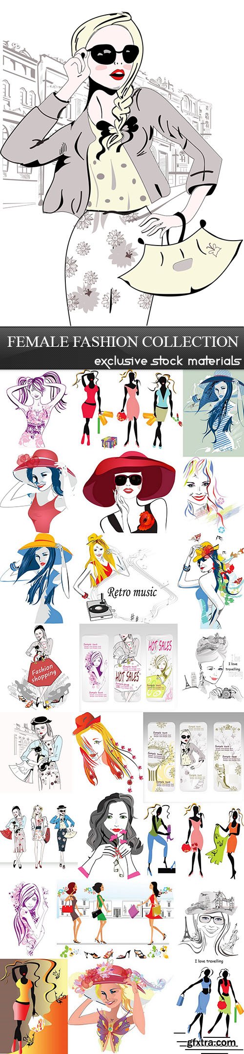 Female Fashion Collection 25xEPS