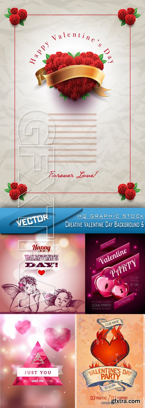 Stock Vector - Creative Valentine Day Background 6