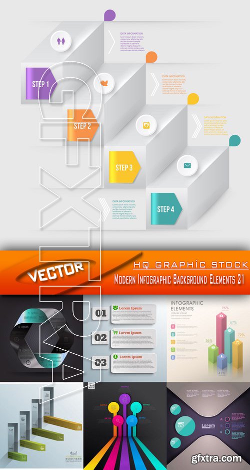 Stock Vector - Modern Infographic Background Elements 21