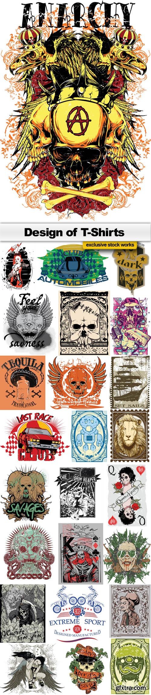 Design of T-Shirts Collection, 25xEPS