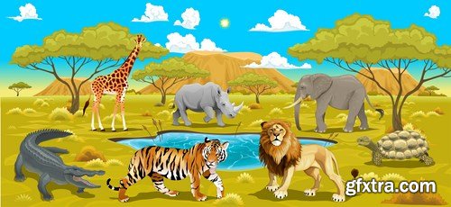 Animals and landscapes for children's books,25 x EPS Animals and landscapes for children's books,25 x EPS