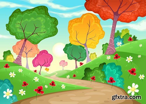 Animals and landscapes for children's books,25 x EPS Animals and landscapes for children's books,25 x EPS