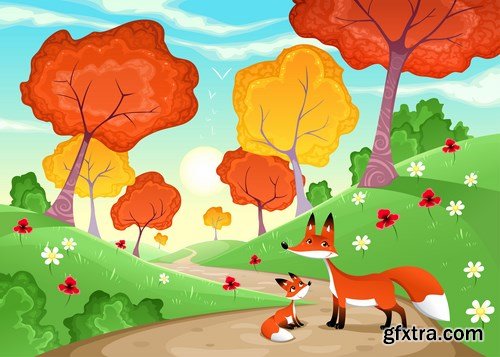 Animals and landscapes for children's books,25 x EPS Animals and landscapes for children's books,25 x EPS