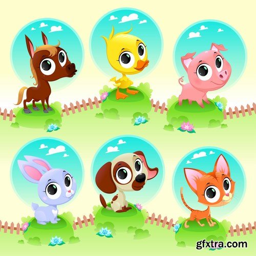 Animals and landscapes for children's books,25 x EPS Animals and landscapes for children's books,25 x EPS