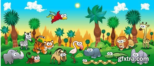 Animals and landscapes for children's books,25 x EPS Animals and landscapes for children's books,25 x EPS